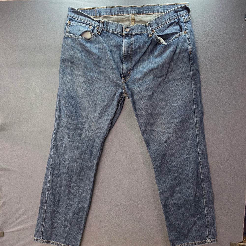 Levis 559 Athletic Taper Mens Blue Jeans 42x32 Medium Wash Denim Pants